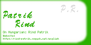 patrik rind business card